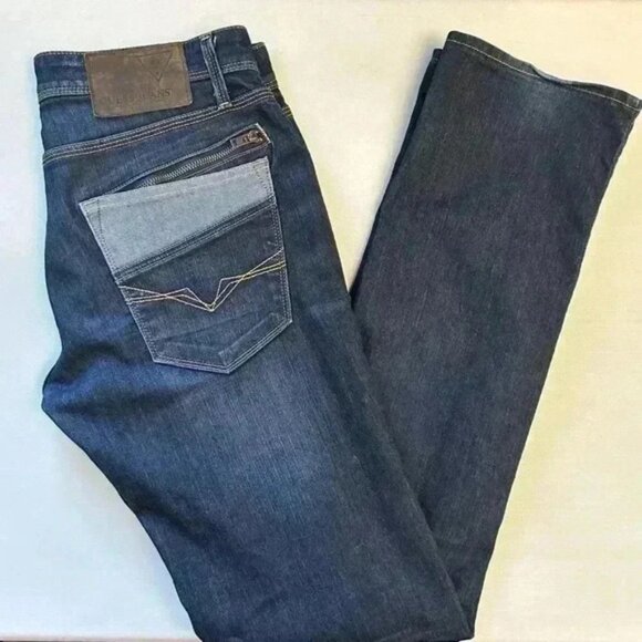 Guess Mens Vermont Slim Straight Leg Jeans Blue Size 31 Waist 34 Inseam - Picture 15 of 15